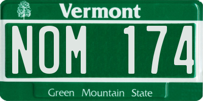 VT license plate NOM174