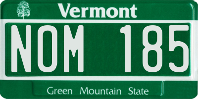 VT license plate NOM185