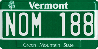 VT license plate NOM188