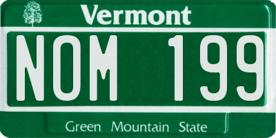 VT license plate NOM199