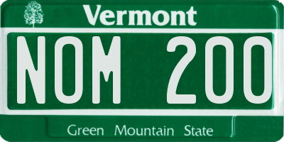 VT license plate NOM200