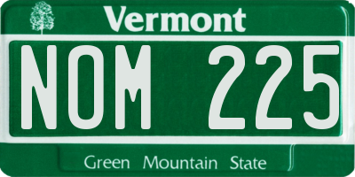 VT license plate NOM225