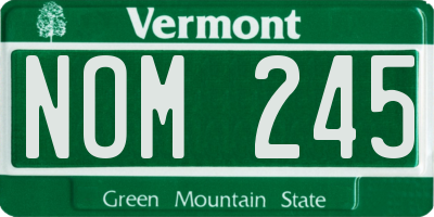 VT license plate NOM245