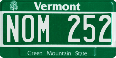 VT license plate NOM252