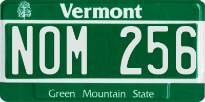 VT license plate NOM256