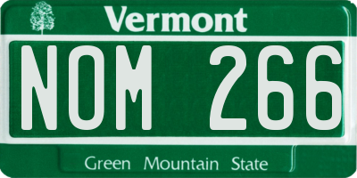 VT license plate NOM266