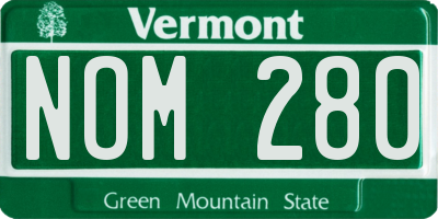 VT license plate NOM280
