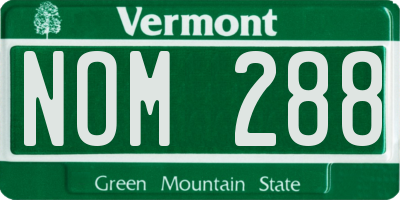 VT license plate NOM288