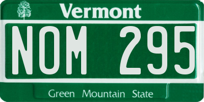 VT license plate NOM295