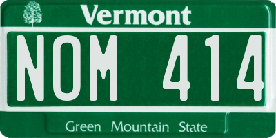 VT license plate NOM414