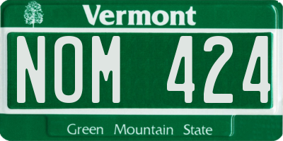 VT license plate NOM424