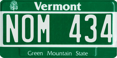 VT license plate NOM434