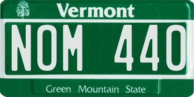 VT license plate NOM440