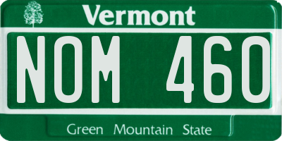 VT license plate NOM460