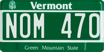 VT license plate NOM470