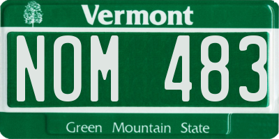 VT license plate NOM483