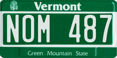 VT license plate NOM487