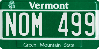VT license plate NOM499
