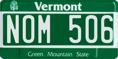 VT license plate NOM506