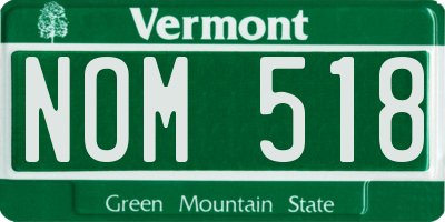 VT license plate NOM518