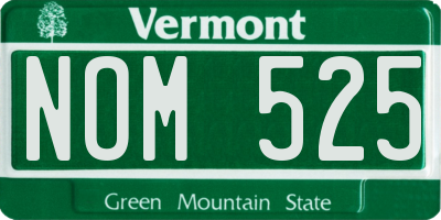 VT license plate NOM525