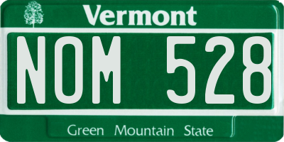 VT license plate NOM528