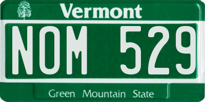 VT license plate NOM529