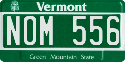 VT license plate NOM556