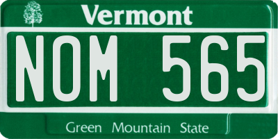 VT license plate NOM565