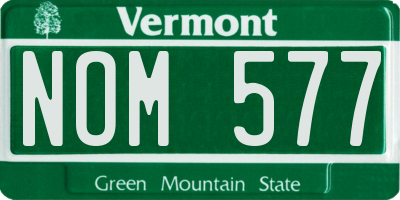 VT license plate NOM577