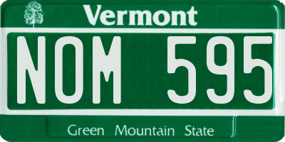VT license plate NOM595