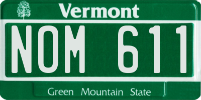 VT license plate NOM611