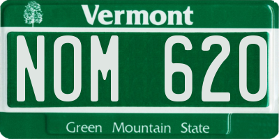 VT license plate NOM620