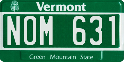 VT license plate NOM631