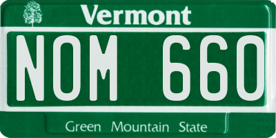 VT license plate NOM660