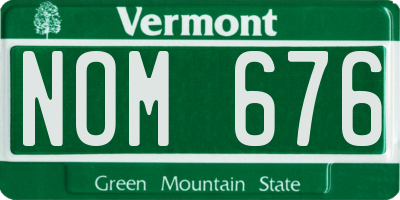 VT license plate NOM676
