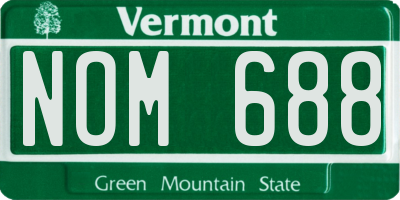VT license plate NOM688