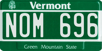 VT license plate NOM696