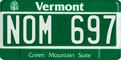 VT license plate NOM697