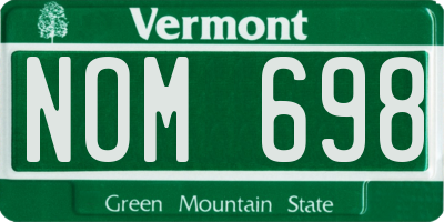 VT license plate NOM698