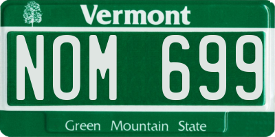VT license plate NOM699