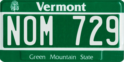 VT license plate NOM729