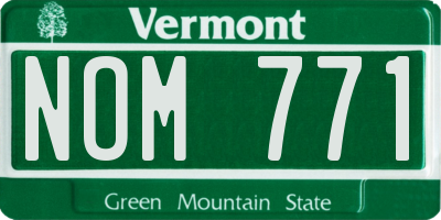 VT license plate NOM771