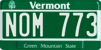 VT license plate NOM773