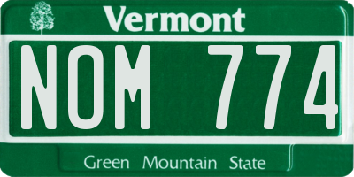 VT license plate NOM774