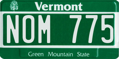 VT license plate NOM775