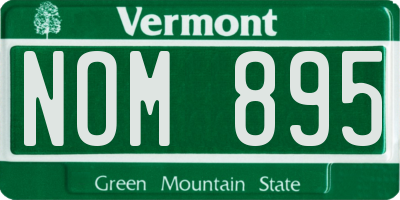 VT license plate NOM895