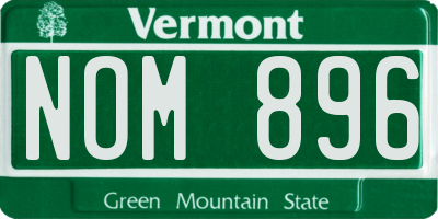 VT license plate NOM896