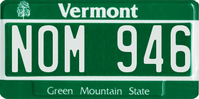 VT license plate NOM946