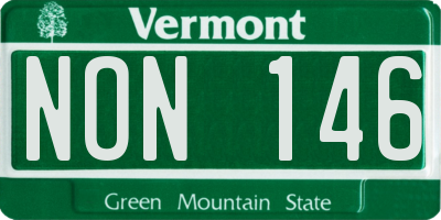 VT license plate NON146